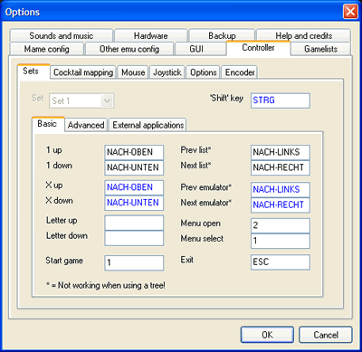 Default controller mapping