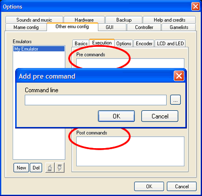 Pre/post commands