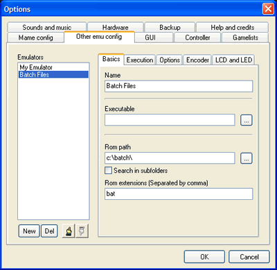 Emulator batch files