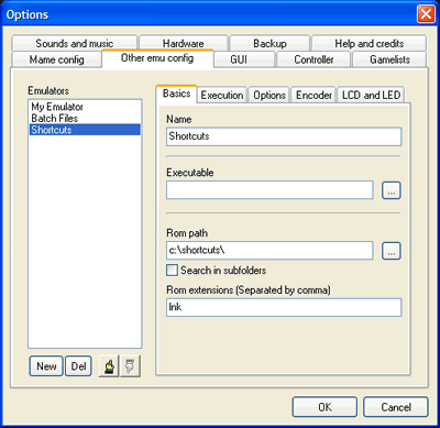 Emulator shortcuts