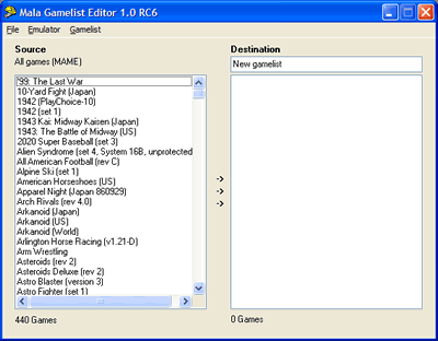 Game List Editor