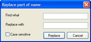 Replace name